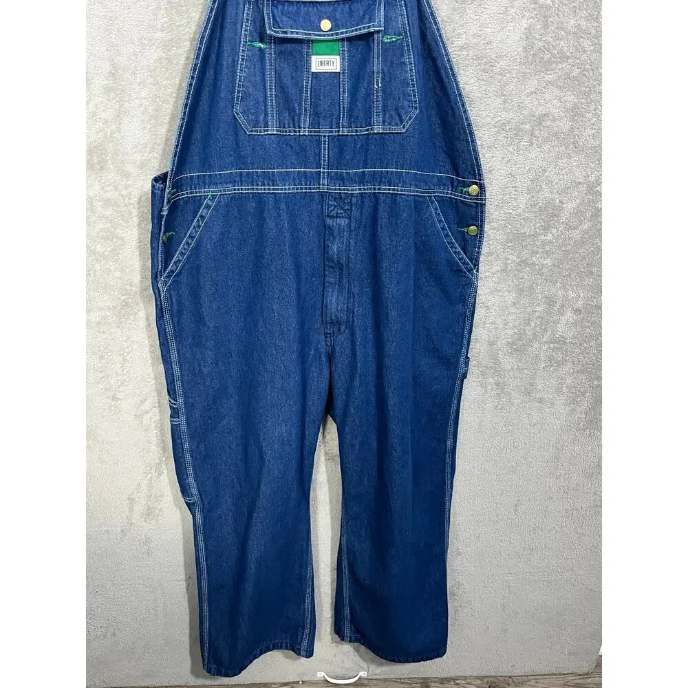 Liberty Denim Bib Overalls 42x28 Farmer Carpenter Workwear Utility